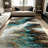 1PC Abstract Teal & Brown Cream Brushstroke Watercolor area rugs for Living Room, Soft and Comfortable, Suitable for all seasons, easy-to-maintain, machine washable Indoor floor mat, Under Table Farmhouse suitable for dining room, bedroom, entryway,-129196832