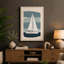 Sailing at Dawn Mid-Century - Wrapped Canvas-1201243209-1201243215