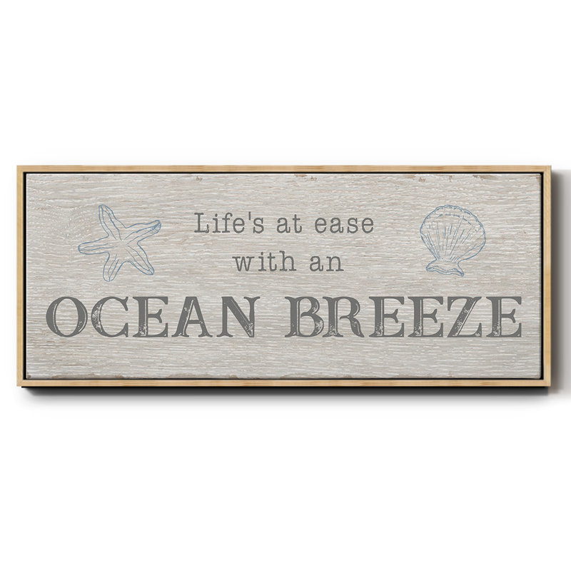 Ocean Breeze- Framed Canvas, 20" H x 50" W