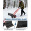 Pelle à neige robuste sur roulettes 29 x 16,5 po avec roues et lame inclinée à 7 positions-138071783-138071785