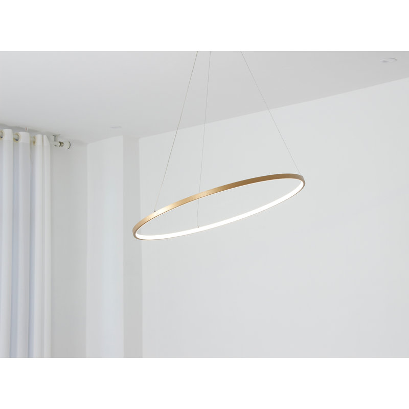 1 - Light LED Pendant, Gold, 0.8" H x 24" W x 24" D