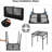 24" Portable Metal Folding Grill Table With Adjustable Heights, Heat-resistant Aluminum Patio Side Table & Bbq Prep Stand For Backyard, Black