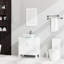Meuble-lavabo blanc. Armoire en verre avec miroir. 18,5 * 30 * 31,5 pouces 2 portes, 1 tiroir. Beaucoup de rangement. Beaux-arts. Fabrication stable. Armoire supérieure de 30 po facile à installer.