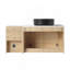 Meuble-lavabo mural 42 po avec lavabo d'art en céramique et 1 tablette de rangement, 2 portes à fermeture douce, emballage KD-1633190665
