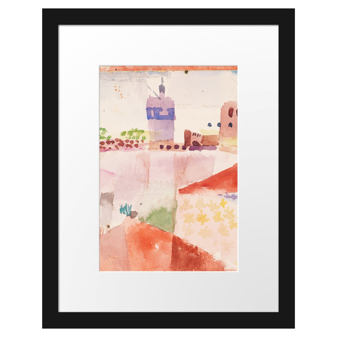 Gerahmter Kunstdruck Hammamet Tunisia and Her Mosque von Paul Klee