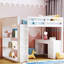 Lit mezzanine 5 tiroirs avec bureau Haddy par Harriet Bee-914299004-914298994