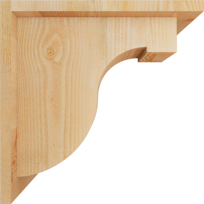 Corbeau Del Monte avec contre-plaque, H 14 po x l 6 po x P 14 po, Sapin de Douglas, Sciage brut