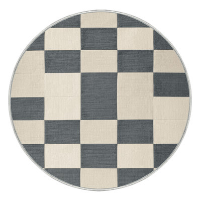 Machine Washable Botanical Brown Area Rug
