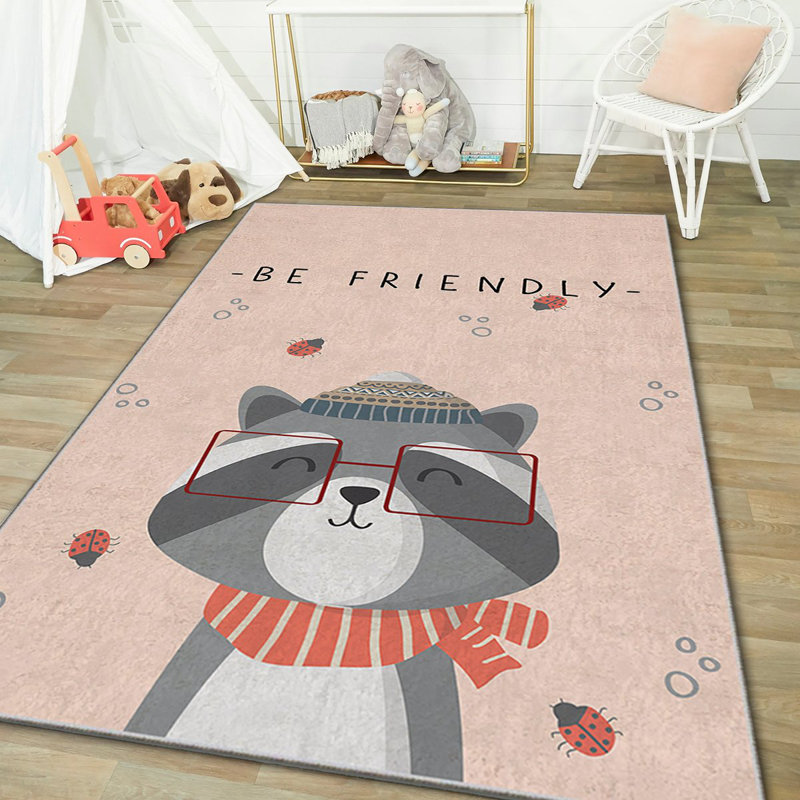 Luxurious Area Rug, 4.6 x 7.2 ft, 100% Polyester, 740 g/m² | Non-Slip Felt Dot Underside, Laminated Sponge for Comfort, Antibacterial & Easy to Clean | Stylish Velvet Fabric with Digital Print, Machine Washable