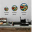 Horloge murale abstraite paysage abstrait en verre trempé, décor coloré Art moderne - horloge circulaire coucher de soleil vibrant, cadeau de maison unique-877602129-877602130