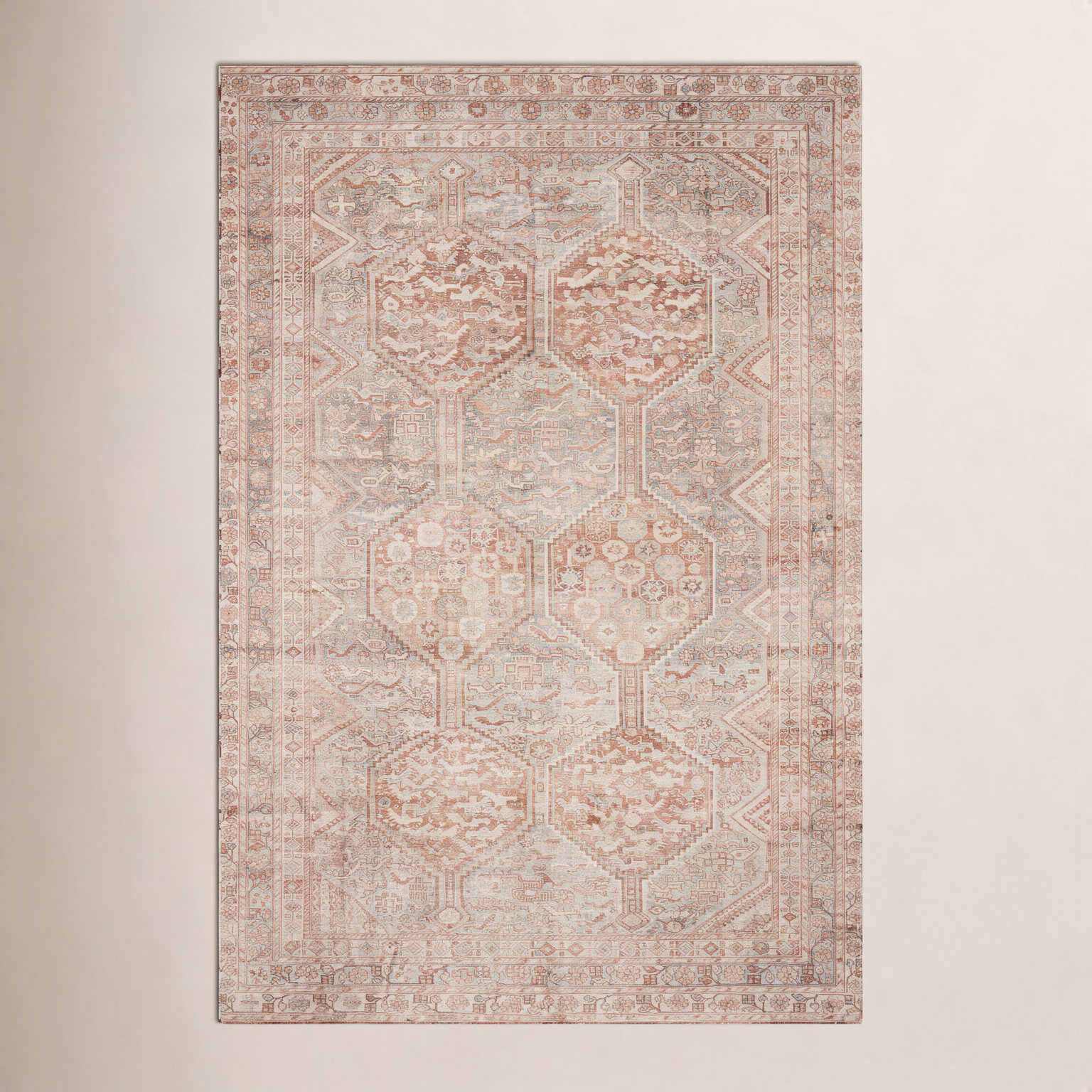 Chris Loves Julia x Loloi Jules Tangerine Mist Rug, Rectangle 2'3" x 3'9"
