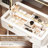  47.2'' Modern Fluted Makeup Vanity Desk With LED Mirror-2039961483