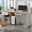 Bureau d'accueil moderne avec éclairage DEL et station de recharge, comptoir spacieux de 62,2 pouces pour bureau moderne.-1409256076-1555786566