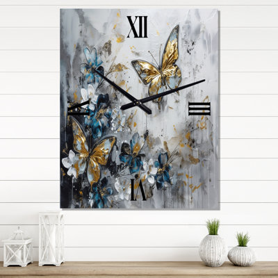 Ilyza - Horloge murale florale
