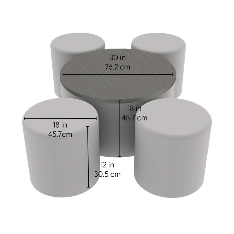 Ensemble de repose-pieds rond avec siège rond 12 po Pro Series Pro-Erase, Noir / Strandz cosmique