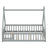 Whimsical Tent-Shaped Bed With Integrated Guardrails, Support Slats, And Doorway Design-1402230516-1402230514