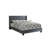 Contemporary Style Bed Diamond Tufted Headboard Plastic legs Bedroom Furniture-1191738661
