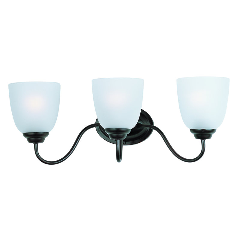 Éclairage pour meuble-lavabo 3 lumières Callimont, Bronze huilé