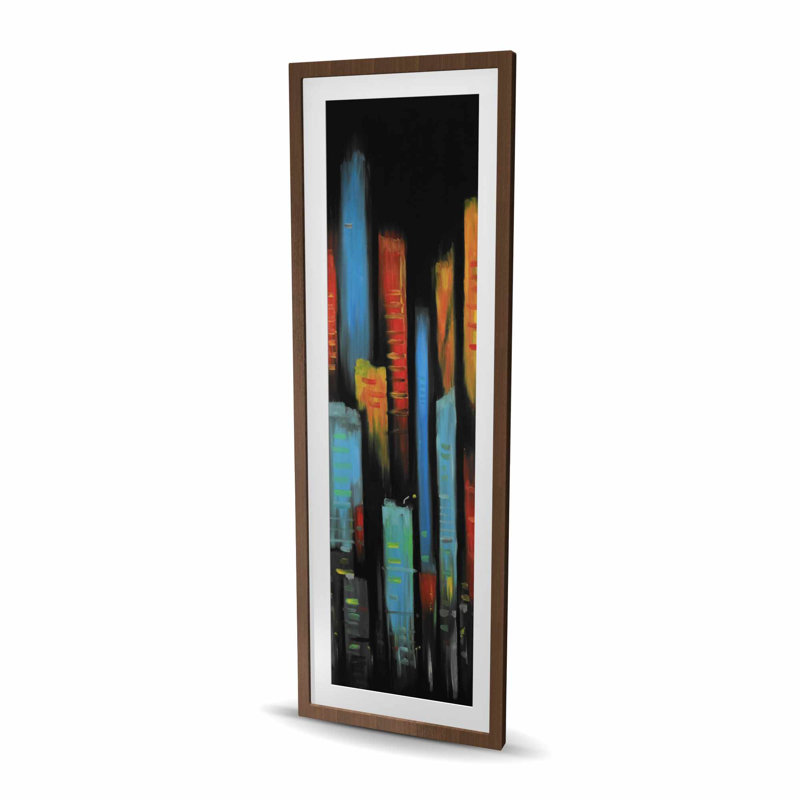 Abstract Colourful Tall Buildings | Framed Matted Print Decor