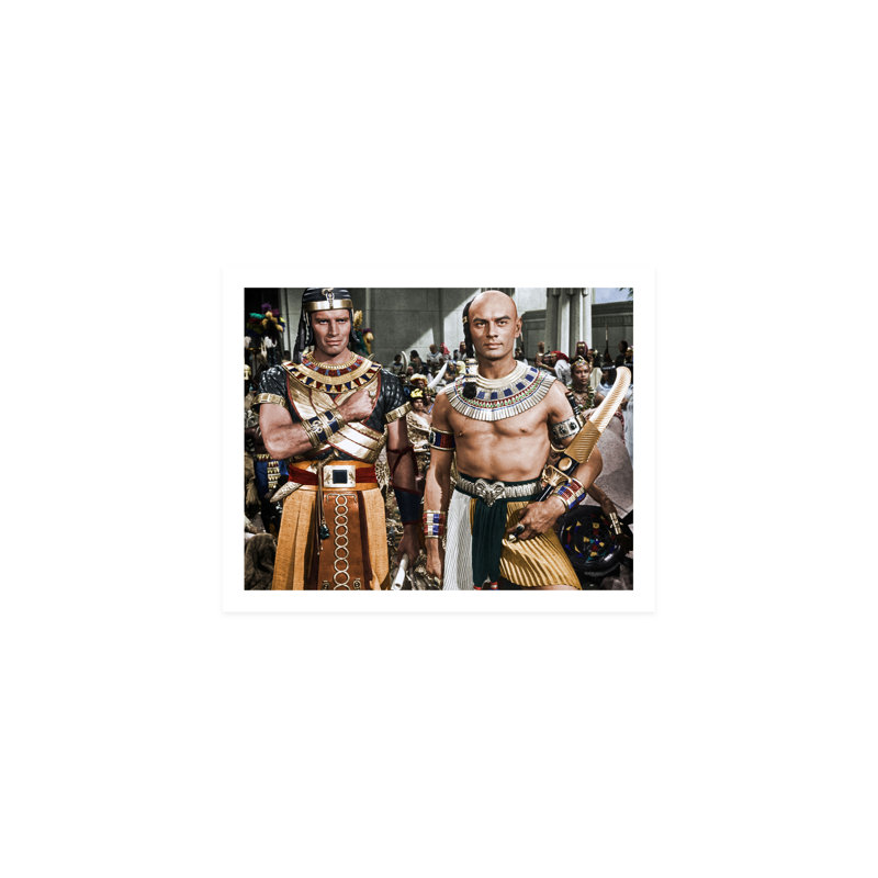 Ten Commandments " Ten Commandments Movie Scene ", Beige/Black/Gold, 10" W x 8" H