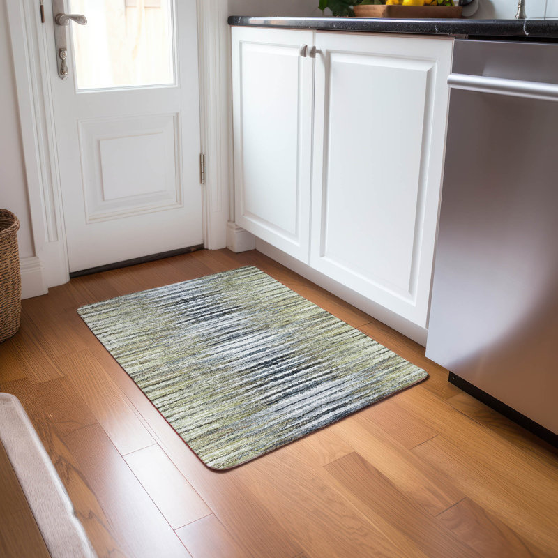 Tapis intérieur / extérieur Alfonzo avec envers antidérapant, Rectangle 1 pi 8 po x 2 pi 6 po