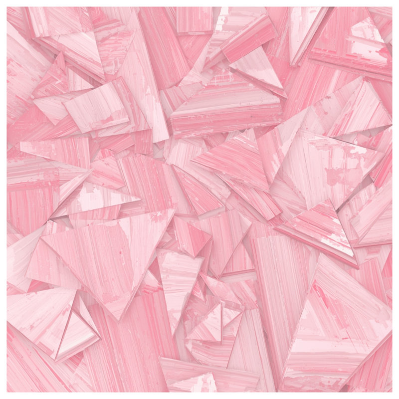 Housses de couette roses à triangles géométriques, Grand lit