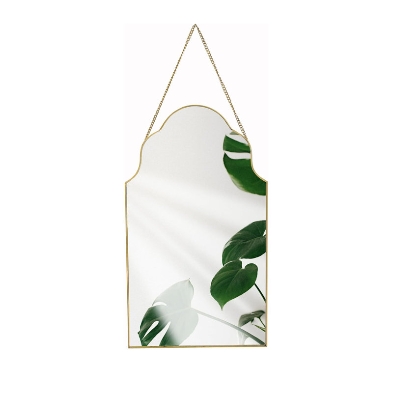 Metal Irregular Mirror, Gold