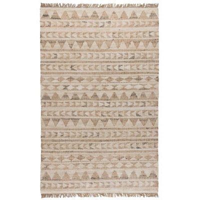 Camille Natural Hand-Woven Geometric Jute Rug