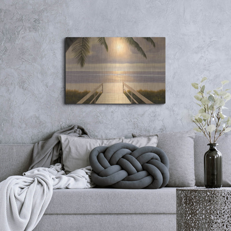 Beachcrest Home ™ «Believe» par Diane Romanello, art mural en métal, H 24 po x l 36 po