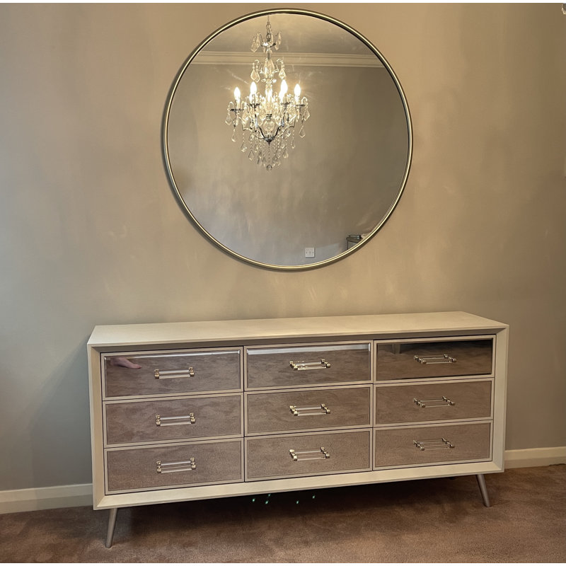 Carruth 149cm Sideboard, White/Silver
