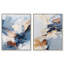 A Symphony in White I & II, ensemble de décorations murales imprimées en acrylique encadrées par Art Remedy, cadre doré, 16 x 20-135309557-135309547