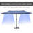 15' Rectangular Patio Umbrella, Dark Blue - Portable Canopy, Easy Crank, Double Sided For Backyard, Poolside , Poolside, Backyard