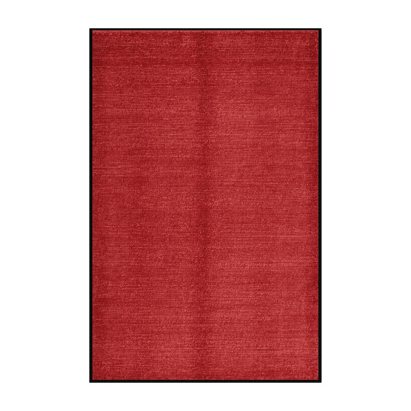 Machine Washable Solid Red Area Rug, Rectangulaire 2 pi x 3 pi