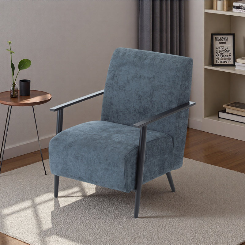 Méridienne avec revêtement en polyester et structure en métal robuste, idéale pour le salon, la chambre à coucher ou le bureau