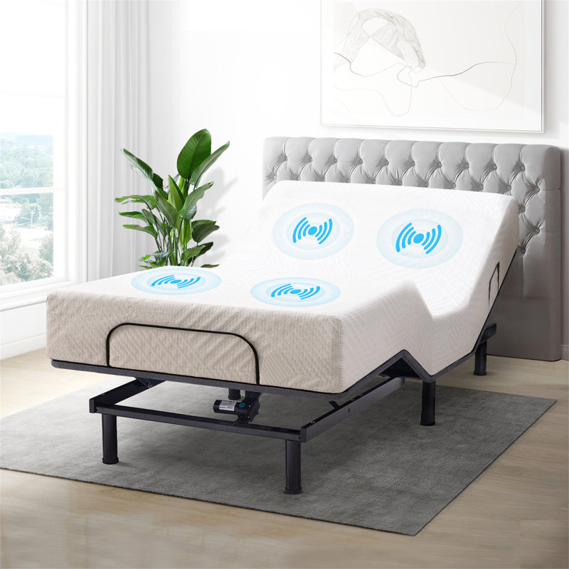 Lit réglable Harlequin Massage Zero Gravity avec télécommande sans fil, Lit double