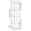 138.5 cm H x 35 cm W Steel Standard Bookcase-94263171