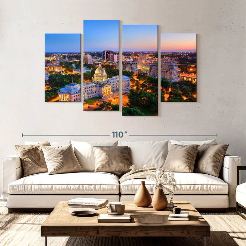 Nicci Jackson Mississippi Skyline, 54" H x 84" W