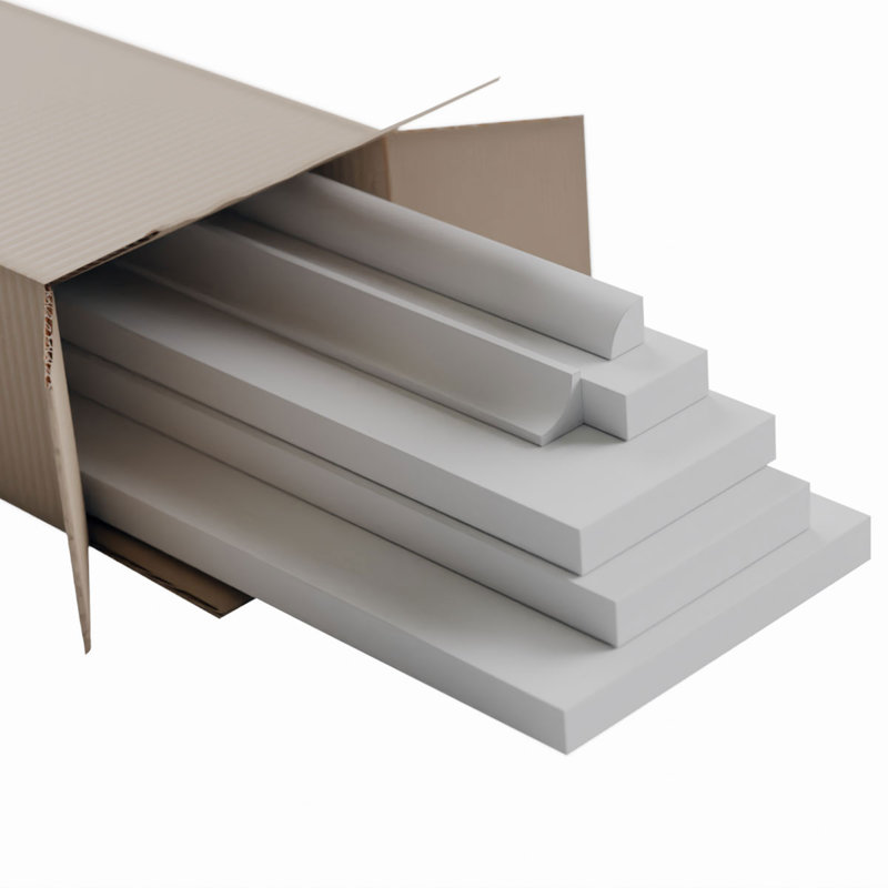 Panneau mural en pvc blanc Deluxe Shaker, 32 po, Large panneau réglable de 20 po