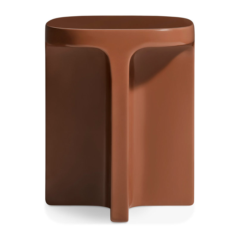 Small Talk Outdoor Side Table, Rust, 17" H x 16" W x 14" D