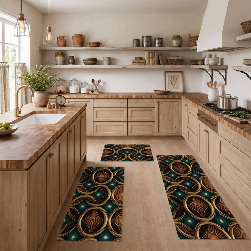 Geometric Art Non-Slip Washable Kitchen Mats