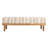 Tatum Mango Wood Bench with Upholstered Top