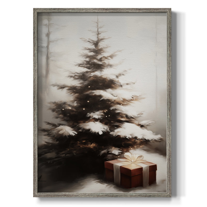 Art de Noël, série 2 - CCLXV III, reproduction d'art encadrée - bois massif, H 11 po x l 9 po