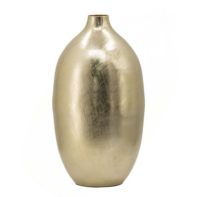 Stylish Vase With Transitional Design And Metallic Finish, Perfect For Classic Decor Statements Alone Or Grouped With Others