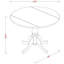 Ensemble de table de cuisine 3 pièces pour petits espaces comprenant une table ronde Dropleaf et 2 chaises de salle à manger, 42 po x 42 po, lin blanc-2604263-100150957-85590816