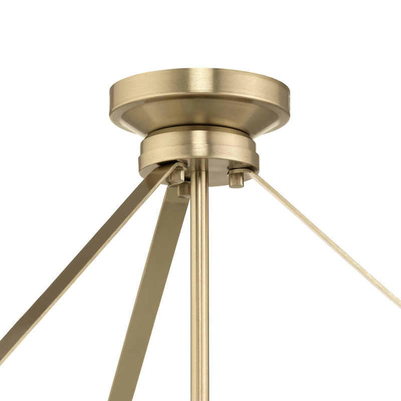 Lieon Convertible Pendant with Glass, 16" H x 20" W x 20" D, 3 Lights, Bronze