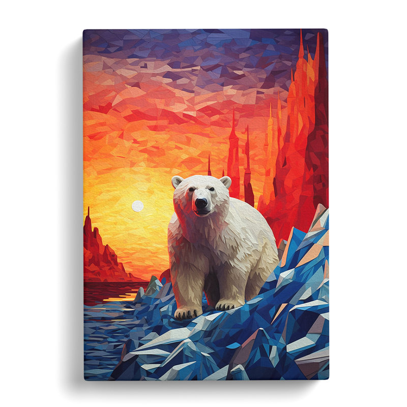Polar Bear Orphism - Wrapped Canvas, 50cm H x 35cm W x 3cm D
