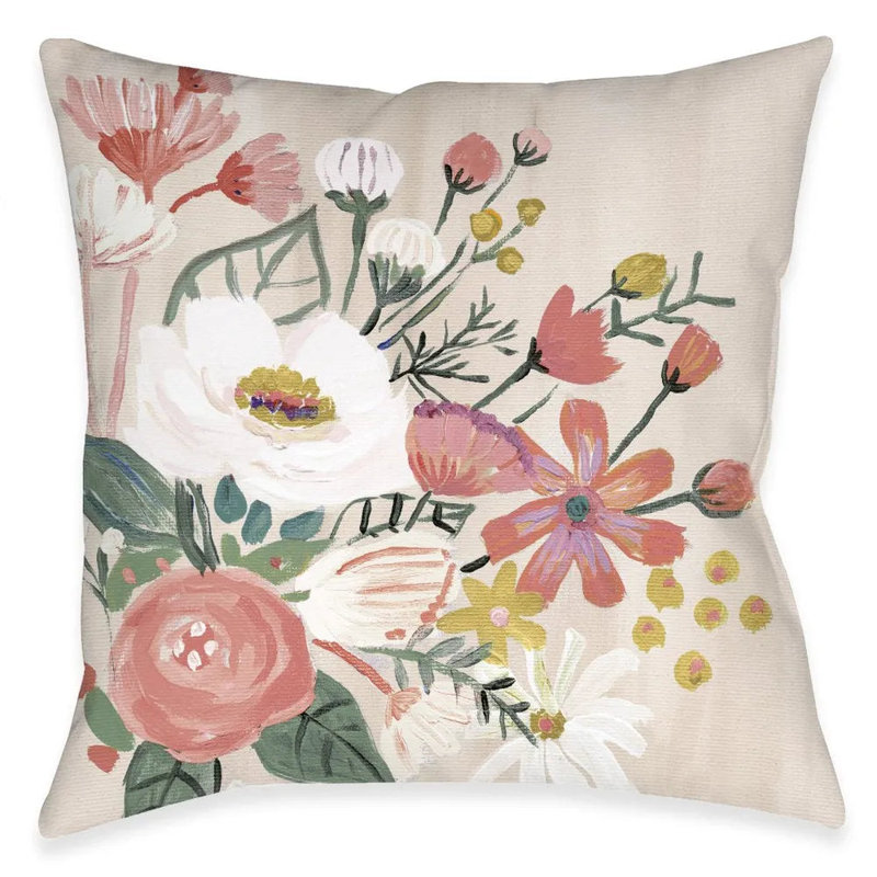 Coussin décoratif d'extérieur Bright Blossoming