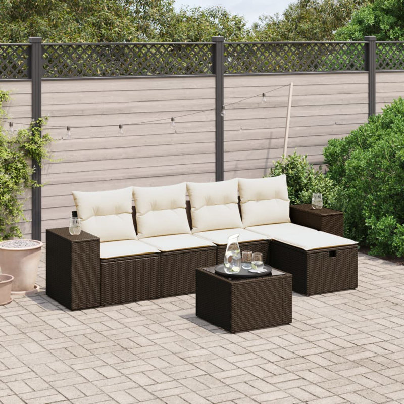 Vidaxl Garden Sofa Set  Poly Rattan Large Modular