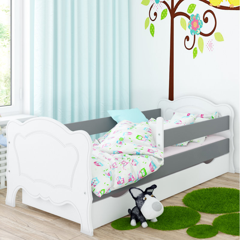 Lawson Cabin Bed with Storage Included, 70 x 140 cm, White/Grey