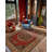 Guria Red/Brown Oriental Machine Printed Cotton Chenille Area Rug-1632112219